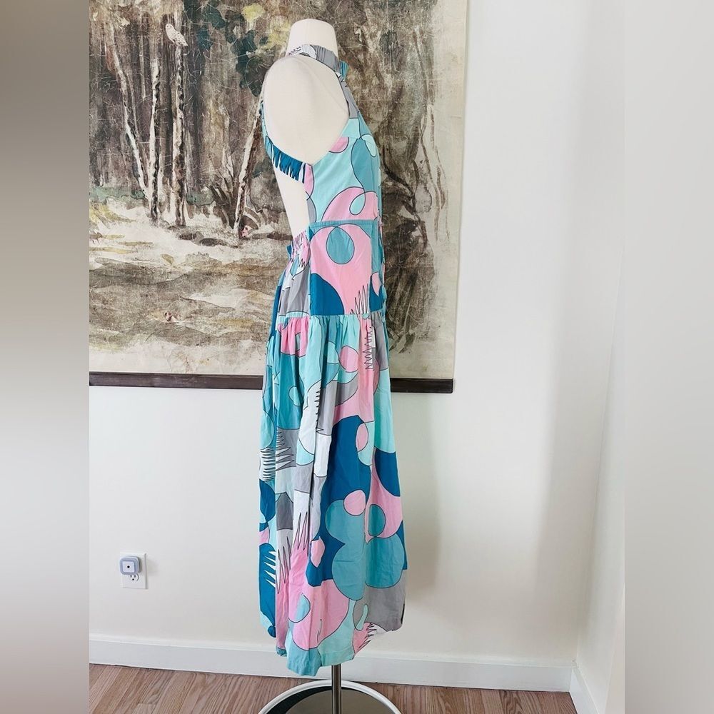 Free People SWF Highneck Cross Back Midi Dress Size Small $399 - Picture 5 of 16